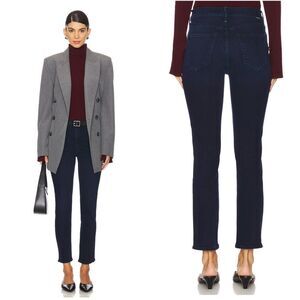 MOTHER THE MID RISE DAZZLER ANKLE IN “Now Or Never” dark wash